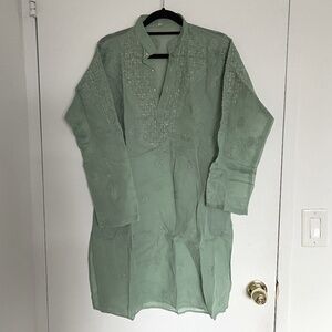 Indian Green Kurta, size S/M